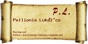 Pellionis Lukács névjegykártya